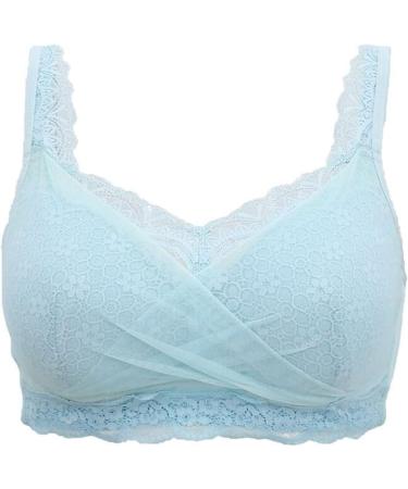 Sexy Lace Mastectomy Bra - Wireless Full Cup Pocket Bralette for Silicone Breast Prosthesis | Comfort & Style in Gray Size 40/90_B - Buy Online on GoSupps.com