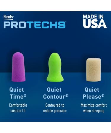 Flents Foam Ear Plugs 50 Pair - NRR 33 for Sleeping, Snoring, Traveling - Purple - Made in USA - Buy Online on GoSupps.com