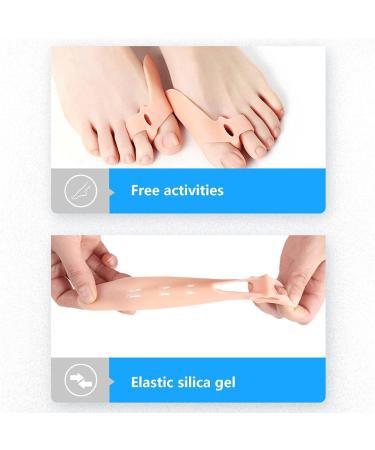 Xiongqi Silicone Toe Separators - 2 Pairs for Overlapping Toes & Bunions Relief | Toe Spacers & Smoothing Orthoses - Buy Online on GoSupps.com