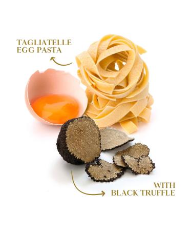 Black Truffle Tagliatelle 2-Pack - Tinello Italian Truffle Flavored Egg Pasta with Black Truffle - 8 oz (227g) x 2 - Buy Online on GoSupps.com