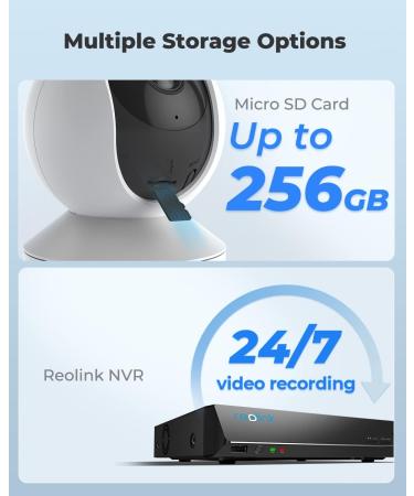 REOLINK Home Security Camera System 3MP HD Plug-in Indoor WiFi Camera Pan Tilt Pet Camera Baby Monitor Night Vision 2 Way Audio Smart Human/Pet Detection Local SD Card Storage E1(2 Pack) 2 Pack Indoor Cam - Buy Online on GoSupps.com