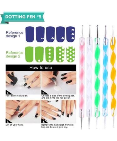 AIFAIFA 69Pcs Nail Art Kit for Beginners - Nail Brushes, Organizer, Tape Strips, Rhinestones, Glitters, Decals, Sequins, Sponge, Pen, Tweezers - Buy Online on GoSupps.com