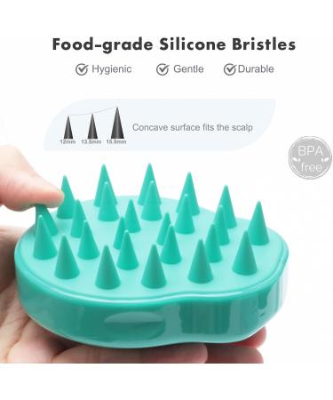 FREATECCH CHAUT Massage Brush - Wet & Dry Shampoo Brush for Scalp Peeling Head Massage & Healthy Hair Growth - Silicone Ridge Care - Classic Green - Buy Online on GoSupps.com