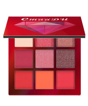 LoveLeiter Cosmetic Matte Eyeshadow Cream Palette Shimmer Palette Shimmer Set 9 Colors Pressed Eyeshadow Smokey Shimmer Eyeshadow Pigments Powder Makeup