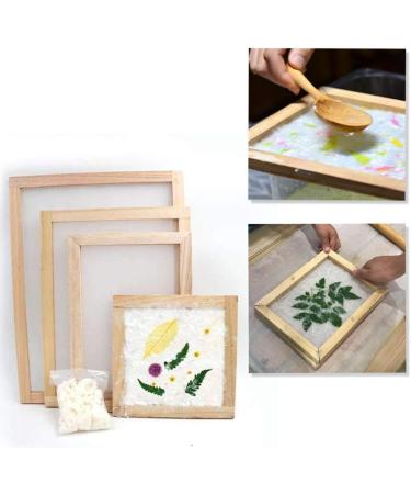 Worown Wooden Paper Making Mould Frame - DIY Paper Craft and Dried Flower Handcraft - 3 Sizes Available - Buy Online on GoSupps.com