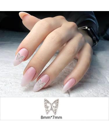 DanNeasy 3D Butterfly Charms for Nails - 100pcs Silver Alloy Nail Jewels for Acrylic Nails | DIY Craft Nail Art Accessories - Buy Online on GoSupps.com