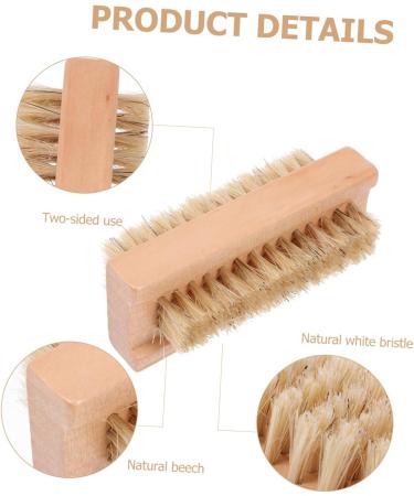 minkissy 1pc Nail Dust Brush Toenail Brush Kits Bristle Scrubber Tools Nail Brush for Cleaning 2 Side Nail Cleaning Brush Wooden Nail Scrubber Toenail Cuticle Brush Spa Laundry Brush - Buy Online on GoSupps.com