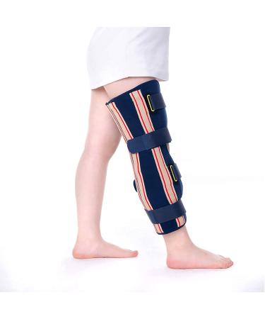 Knee Brace for Kids Kids Knee Immobilizer Pediatric Leg Immobilizer Children's Knee Joint Knee Fixation Belt Adjustable Knee Immobilizer Brace Support for Post OP Injury Osteoarthritis(L) Large