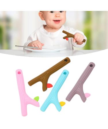Silicone Baby Bite Ring Toys - Food-Grade Chewy Teething Straws for Toddlers | 4 Flexible Pieces for Massage & Comfort - Buy Online on GoSupps.com