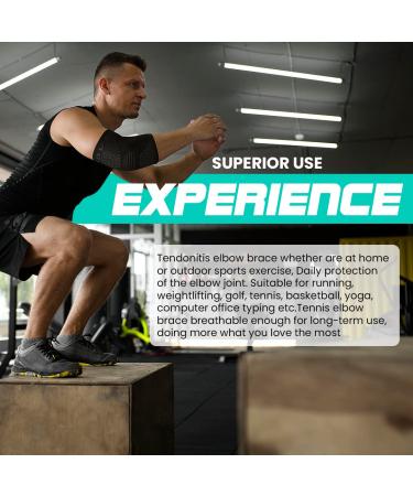 Modvel Elbow Brace 2 Pack - Compression Support Sleeve for Joint Pain Relief, Tendonitis, Tennis & Golfer's Elbow - Black Small Size - Ideal for Workout, Weightlifting - Men & Women - Buy Online on GoSupps.com