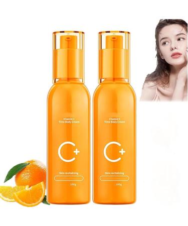 JUFKGBAR Vitamin C Tone Cream, Vitamin C Brightening Body Cream, Natural Makeup Cream, Moisturizing and Waterproof Tone Cream