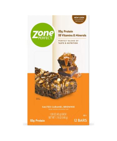 ZonePerfect Nutritional Bars Salted Caramel Brownie 12 Bars 1.58 oz (45 g) Each
