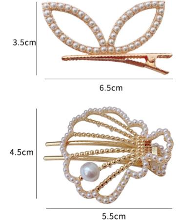 Shell Hair Accessories - Pearl Hair Clips And More Perfect Shell Accessories For Women Cowrie Shells For Hair Hair Clip Set Shell Hairpins As Birthday Gifts For Children Family Friends Women - Buy Online on GoSupps.com