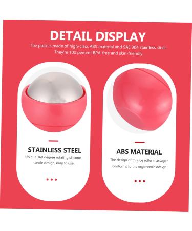 Magiclulu 2-in-1 Hand & Foot Massage Ball - Cold Roller Body Massager for Home & Fitness - Ice Cream Free Steel Pink - Buy Online on GoSupps.com