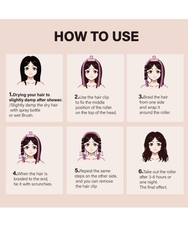 Satin Heatless Hair Curler Hair Rollers for Heatless Curls with Hair Claw Clip Soft Rubber Heatless Curling Rod Headband Heatless Curling Set for Sleep in Overnight Black - Buy Online on GoSupps.com