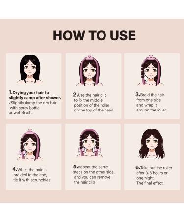 Satin Heatless Hair Curler Rollers for Overnight Curls - Pink - Buy Online on GoSupps.com