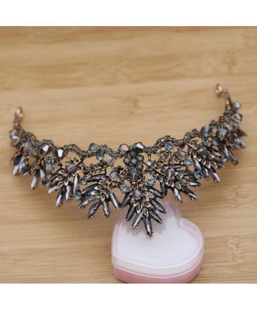 Lurrose 1pc Black Crown Tiara Baroque Queen Crown Black Wedding Tiara for Women Halloween Party - Buy Online on GoSupps.com