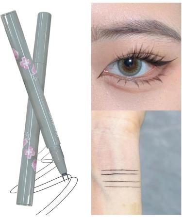 Waterproof Eyeliner | Eye Beauty Products Long-Lasting Ultra Fine Liquid Eyeliner Multifunctional Quick Drying Liquid Eyeliner Portable Tear Bag Makeup Cosmetics for Daily Use Shakven 03# Fog Black - Buy Online on GoSupps.com