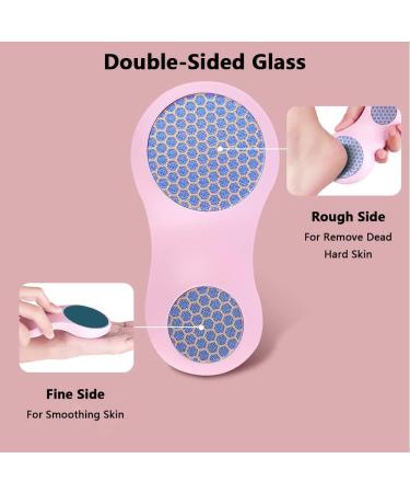 2 in 1 Foot File Nano Glass Feet Callus Remover Sandpaper File Scrubber High-Density Fine Crystal File Not Hurt Your Feet for Home Salon Foot Care Travel Use - Buy Online on GoSupps.com
