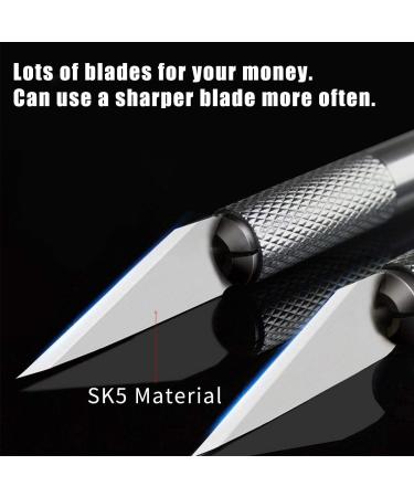 DIYSELF 200 PCS Exacto Knife Blades #11 - High Carbon Steel #11 Blades Refills with Storage Case - Craft Hobby Scrapbooking Stencil Leather Silver - 200 Pack - Buy Online on GoSupps.com