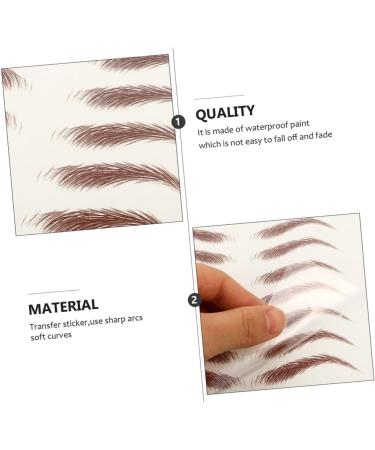 Beavorty 36 Sheets waterproof eyebrow stickers stickers hairlike eyebrows brown gel artificial 4d - Buy Online on GoSupps.com