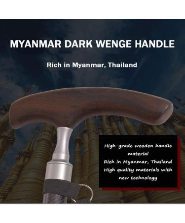 Walking Stick with Box Teleswalking Cane Height Adjustable Ultralight Carbon Fiber Crutches with Wooden T-Handle and Non-Slip Rubber Tip Balancing Mobility Aid for Elderly Elegant - Buy Online on GoSupps.com