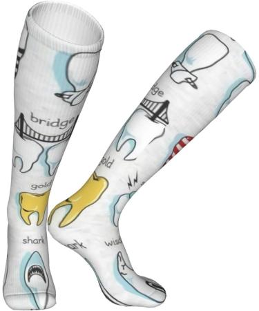 Tooth Compression Socks for Men & Women | 15-20 mmHg Support for Running & Cycling - Buy Online on GoSupps.com