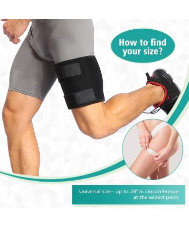 Thigh Brace Support PINCOU 1 Neoprene Thigh Wrap Hamstring Compression Sleeves Adjustable Thigh Upper Leg Comp - Buy Online on GoSupps.com
