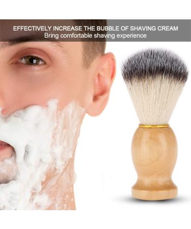 Wooden Shaving Brush Stand for Men - Portable Soft Synthetic Hair Handle | Barber Salon Tool - Buy Online on GoSupps.com