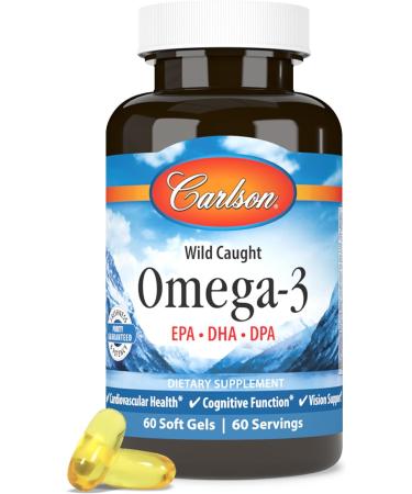 Omega-3, 700 mg Omega-3s, EPA, DHA, DPA, Budget Friendly, Wild Caught, Sustainably Sourced, 60 Soft Gels - Buy Online on GoSupps.com