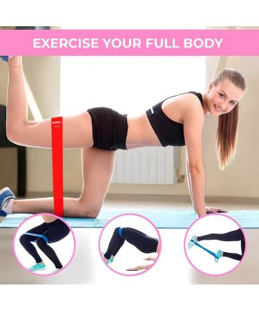 Premium Resistance Bands for Physical Therapy & Home Workouts | Set of 5 Rubber Loop Bands for Men & Women - Shop Now - Buy Online on GoSupps.com