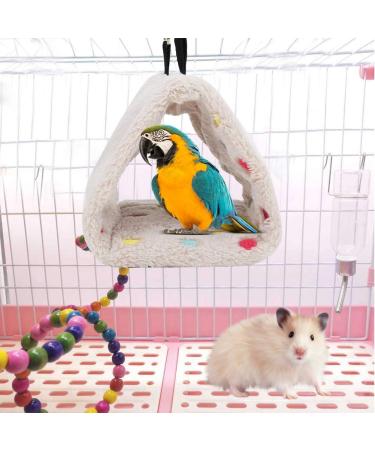 Winter Warm Plush Bird Nest Hammock Hamster Hanging Bed Cave Cage for Parrot Budgie Parakeet Cockatiel Conure Sugar Glider(S) - Buy Online on GoSupps.com