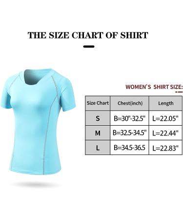 Women's Compression Shirt - Blue, Dry Fit Athletic Base Layer - Size L - Buy Online on GoSupps.com