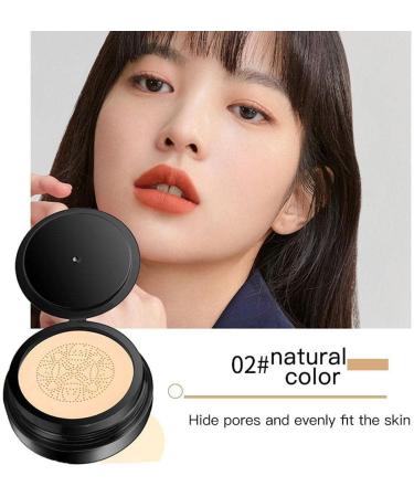 Snail Collagen Air Cushion BB Cream CC Concealer Oil Control Brightening Moisturizing With Brush Mushroom Sponge Whitening Natural color (B) - Buy Online on GoSupps.com