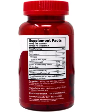 Ocuvite Eye Health Gummies Mixed Fruit Flavors 60 Count (Pack of 2) - Buy Online on GoSupps.com