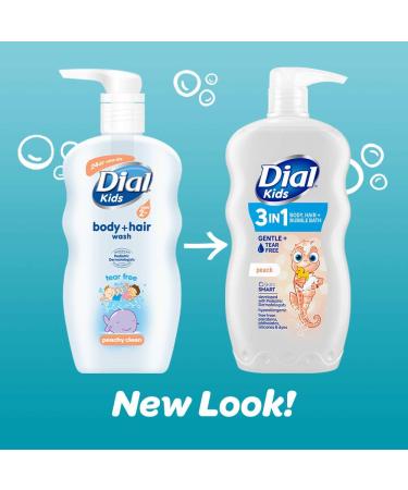 Dial Kids 3-in-1 Body + Hair + Bubble Bath, Peach - 24 fl oz (Pack of 4) - Buy Online on GoSupps.com