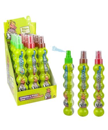 Brain Licker Sour Candy Spray with Fizzy Sherbet N Fizz Tubes 80g -Perfect Kids Gift (12 Tubes (Full Box))