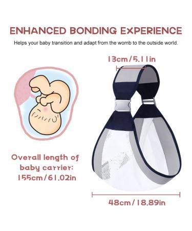 Breathable Baby Carrier Newborn Quick Drying Adjustable Thick Shoulder Straps for Toddlers up to 20kg (Gray) | Summary Baby - Buy Online on GoSupps.com
