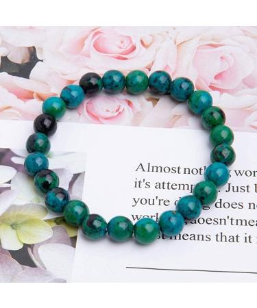 Diabetes Relief Chrysocolla Bracelet Chrysocolla Natural Bracelet Crystal Energy Gemstone Handcrafted 8mm Natural Chrysocolla Crystal Energy Beaded Bracelets (6pcs) - Buy Online on GoSupps.com