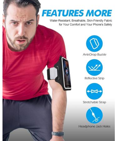 Optimized Sports Hardship Headphones & Cell Phone Bag for Jogging - Compatible with iPhone 14/13/12 Pro Max Huawei P50 Samsung Galaxy S22/S21/S20 - Black - Buy Online on GoSupps.com