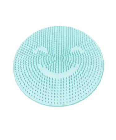 Massage pillow silicone bathroom massage pillow brush for lazy washing feet clean dead skin bathroom artifact back pillow foot 31 cm round massage pillow (size: blue)