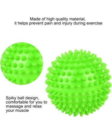 Spiky Massage Ball & Plastic Roller for Plantar Fasciitis | L-Green Fitness Tool for Trigger Point Relief - Buy Online on GoSupps.com