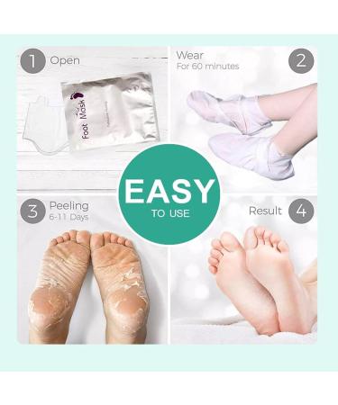 Mascarill Lot de 2 paires de chaussettes exfoliantes pour enlever les callosit s | Traitement de la peau morte et des talons fissur s | Hydratation profonde douceur b b spa maison - Buy Online on GoSupps.com