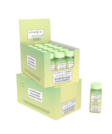 Magic Mind FREE Energy and Focus Drink Shots - Stress Relieving No Jitters Ashwagandha Vitamin B12 Vitamin C Matcha Green Tea Functional Mushrooms Caffeine Free - 2 FL Oz (30 Pack)