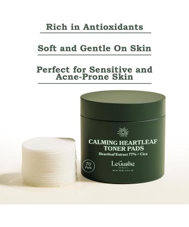 Le Gushe Heartleaf Face Toner Pads (70 Count) - Calming and Hydrating Toning Pads - CICA and Heartleaf Toner - for Troubled Skin and Breakouts (160 ml/ 5.41 fl oz) - Buy Online on GoSupps.com
