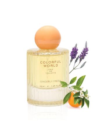 MINISOO Perfume for Women EDT Luxury Perfume with Long Lasting Fragrance for Everyday Wear Floral and Fruity Fresh Scent Colorful World Serie (Gingerly Fresh) 50ML