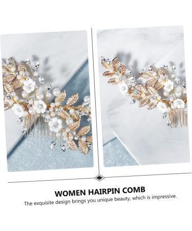 Ipetboom 1pc Soft Pottery Flower Comb Bridal Comb Wedding Hairpin Hair Bands for Womens Hair Bridal Jewellery Flower Hair Side Comb Wedding Hair Comb Combs Headband Women's Pearl Alloy - Buy Online on GoSupps.com