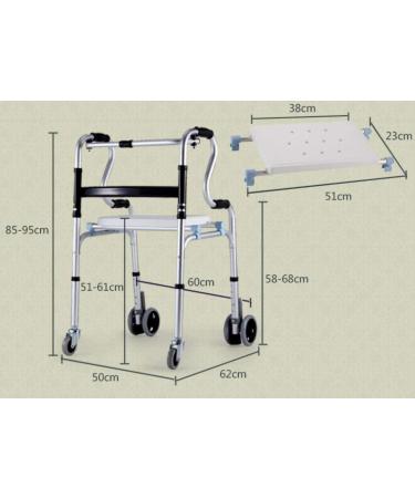 Drive Healthcare YC8301 Aluminum Alloy Folding Walking Frame with 4 Wheels and Seat Rear tyre Brakes Surprise Gift - Buy Online on GoSupps.com