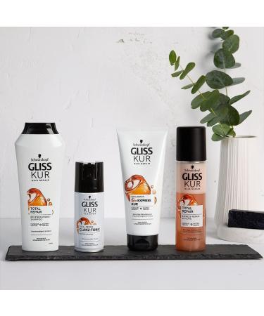 Henkel Beauty Care Gliss Kur Shampoo Total Repair 400 ml hair shampoo smoothes the hair surface and provides effective repair caring shampoo ensures up to 85 less hair breakage 400 ml 1er Pack - Buy Online on GoSupps.com