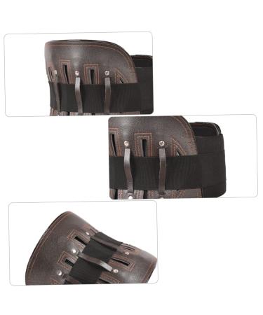 FRCOLOR Spine Massage Stool & Lumbar Support Brace - Back Support for Men & Women - Leather Bracers & Straps - Ideal for Low Back Relief (118x25x2cm Brown - Buy Online on GoSupps.com